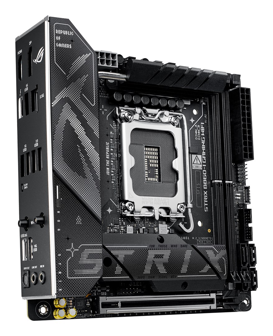 ASUS ROG STRIX B860-I GAMING WIFI Intel B860 LGA 1851 (Socket V1) mini ITX ASUS ROG STRIX B860-I GAMING WIFI Intel B860 LGA 1851 (Socket V1) mini ITX