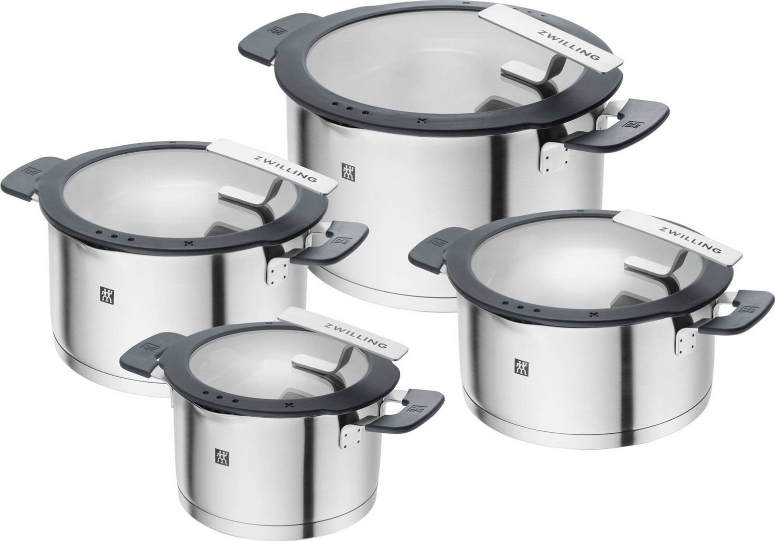 ZWILLING SIMPLIFY 66870-004-0 Pots set Stainless steel 4 pcs. Silver Black ZWILLING SIMPLIFY 66870-004-0 Pots set Stainless steel 4 pcs. Silver Black