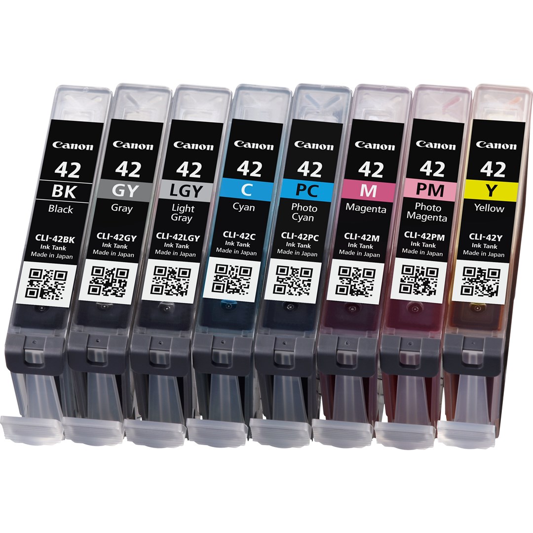 Canon CLI-42 BK/GY/LGY/C/M/Y/PC/PM 8 Ink Cartridge Multipack Canon CLI-42 BK/GY/LGY/C/M/Y/PC/PM 8 Ink Cartridge Multipack