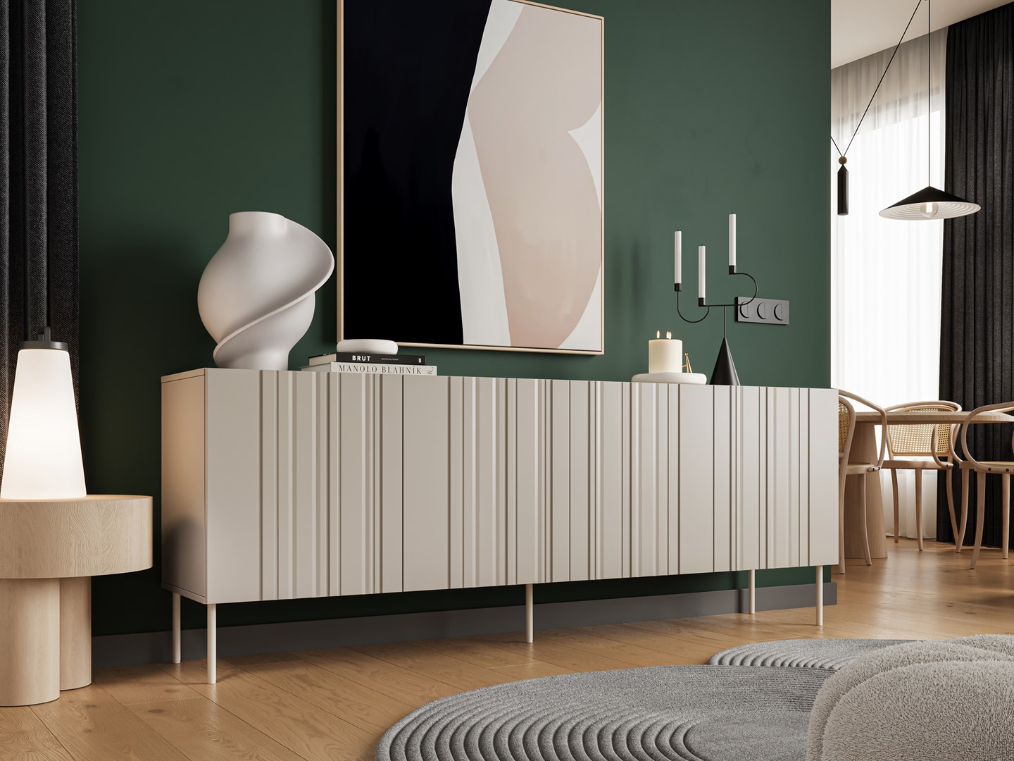 Cama ISLA chest of drawers 200x40x75 cashmere matt Cama ISLA chest of drawers 200x40x75 cashmere matt