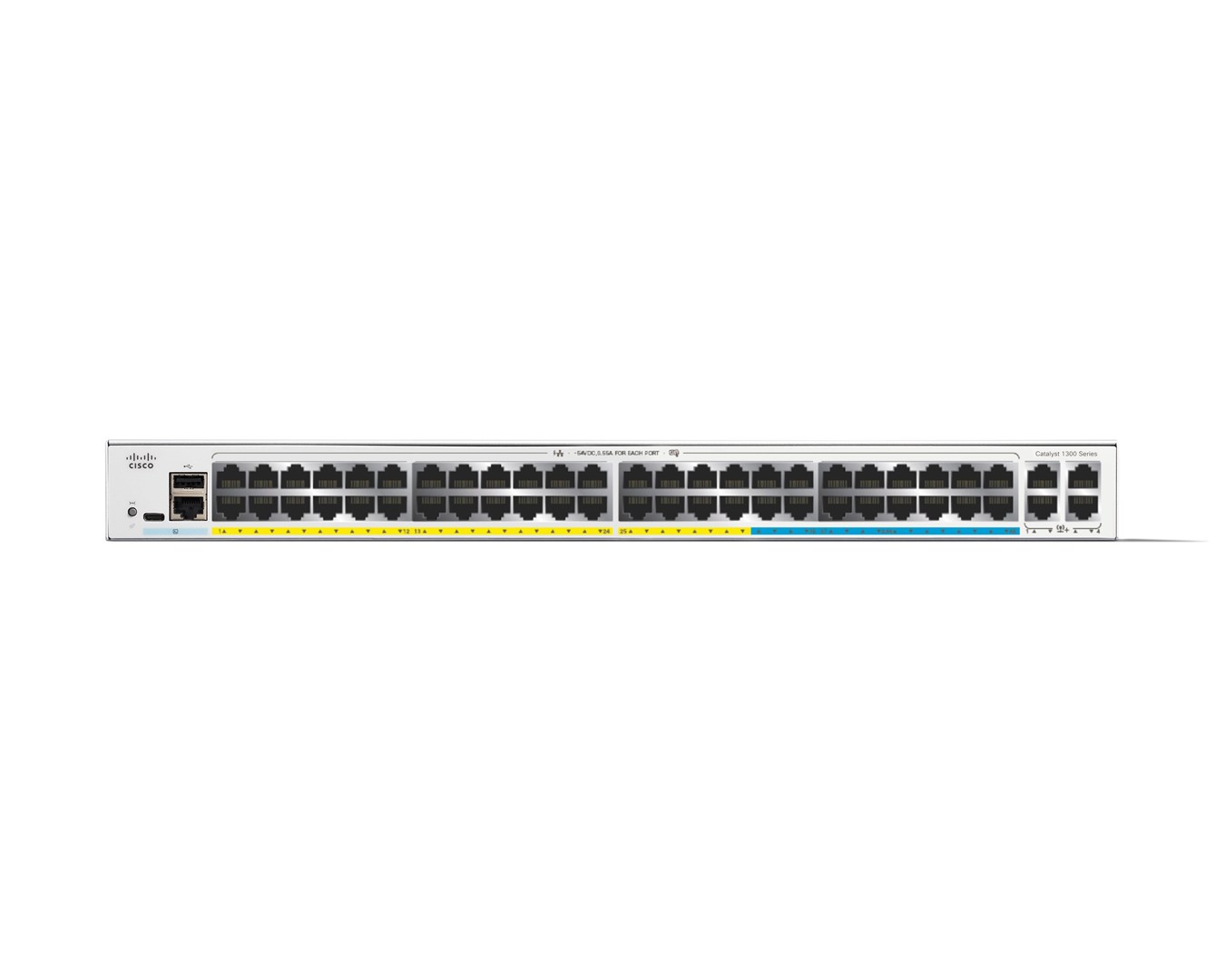 Cisco Catalyst C1300-48MGP-4X network switch Managed L2/L3 Gigabit Ethernet (10/100/1000) Power over Ethernet (PoE) Grey Cisco Catalyst C1300-48MGP-4X network switch Managed L2/L3 Gigabit Ethernet (10/100/1000) Power over Ethernet (PoE) Grey