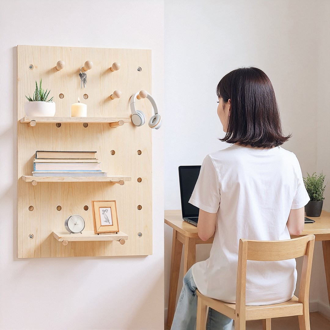 Maclean wooden board organizer, light wood color, 40x60 cm, max. 20 kg, MC-130 WD Maclean wooden board organizer, light wood color, 40x60 cm, max. 20 kg, MC-130 WD
