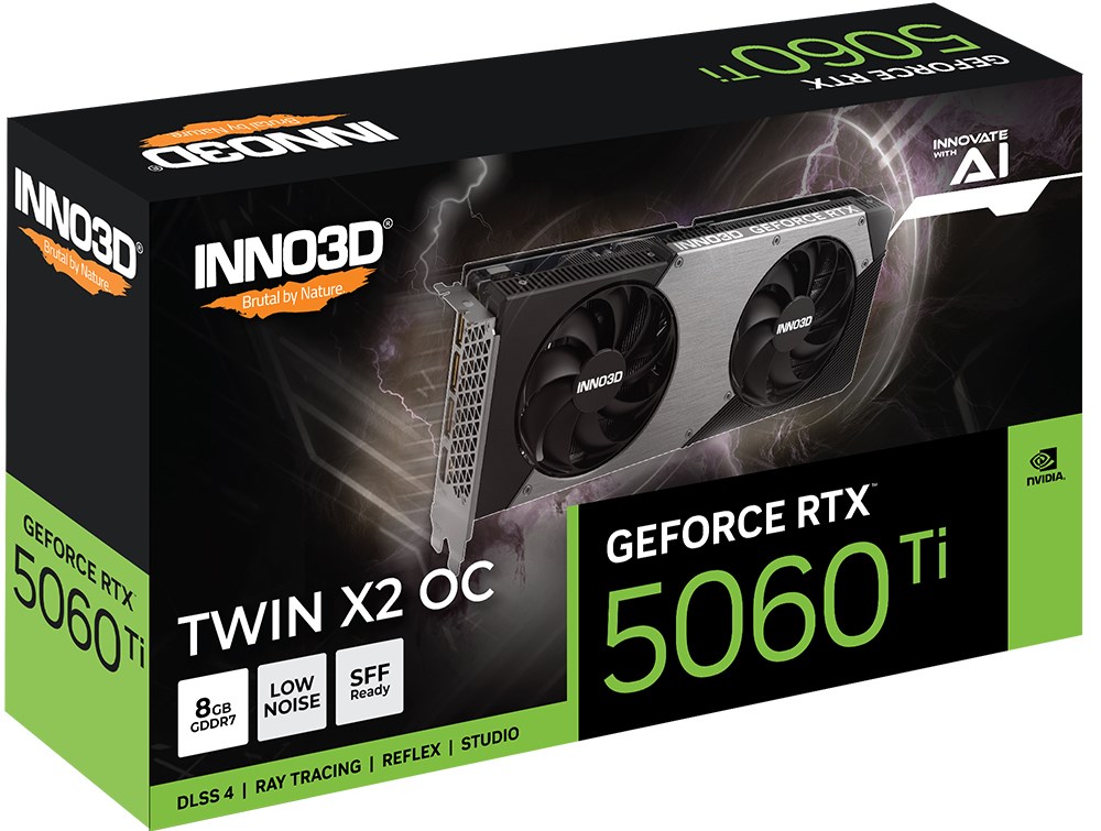 INNO3D GeForce RTX 5060 Ti TWIN X2 OC NVIDIA 8 GB GDDR7 INNO3D GeForce RTX 5060 Ti TWIN X2 OC NVIDIA 8 GB GDDR7