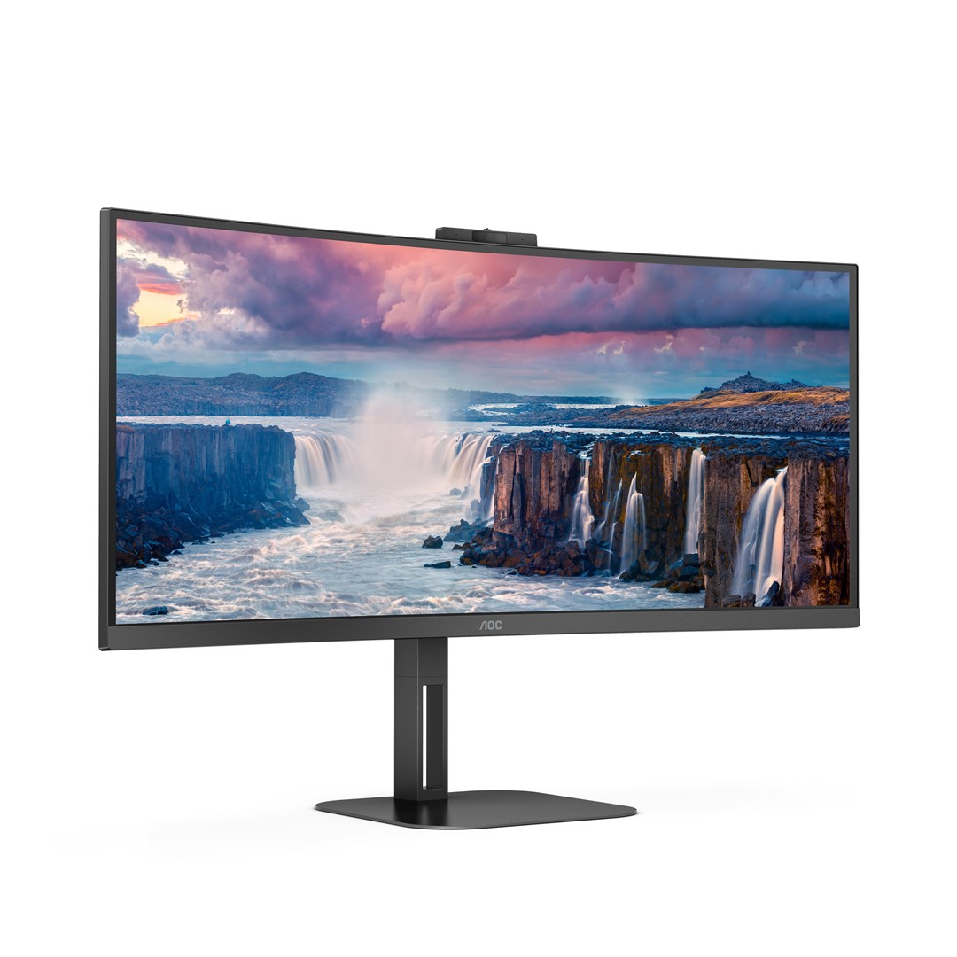 AOC V5 CU34V5CW/BK LED display 86.4 cm (34") 3440 x 1440 pixels Wide Quad HD Black AOC V5 CU34V5CW/BK LED display 86.4 cm (34") 3440 x 1440 pixels Wide Quad HD Black