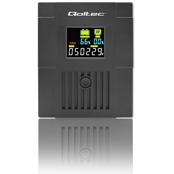 Qoltec 53770 uninterruptible power supply (UPS) Line-Interactive 1.5 kVA 900 W 2 AC outlet(s) Qoltec 53770 uninterruptible power supply (UPS) Line-Interactive 1.5 kVA 900 W 2 AC outlet(s)