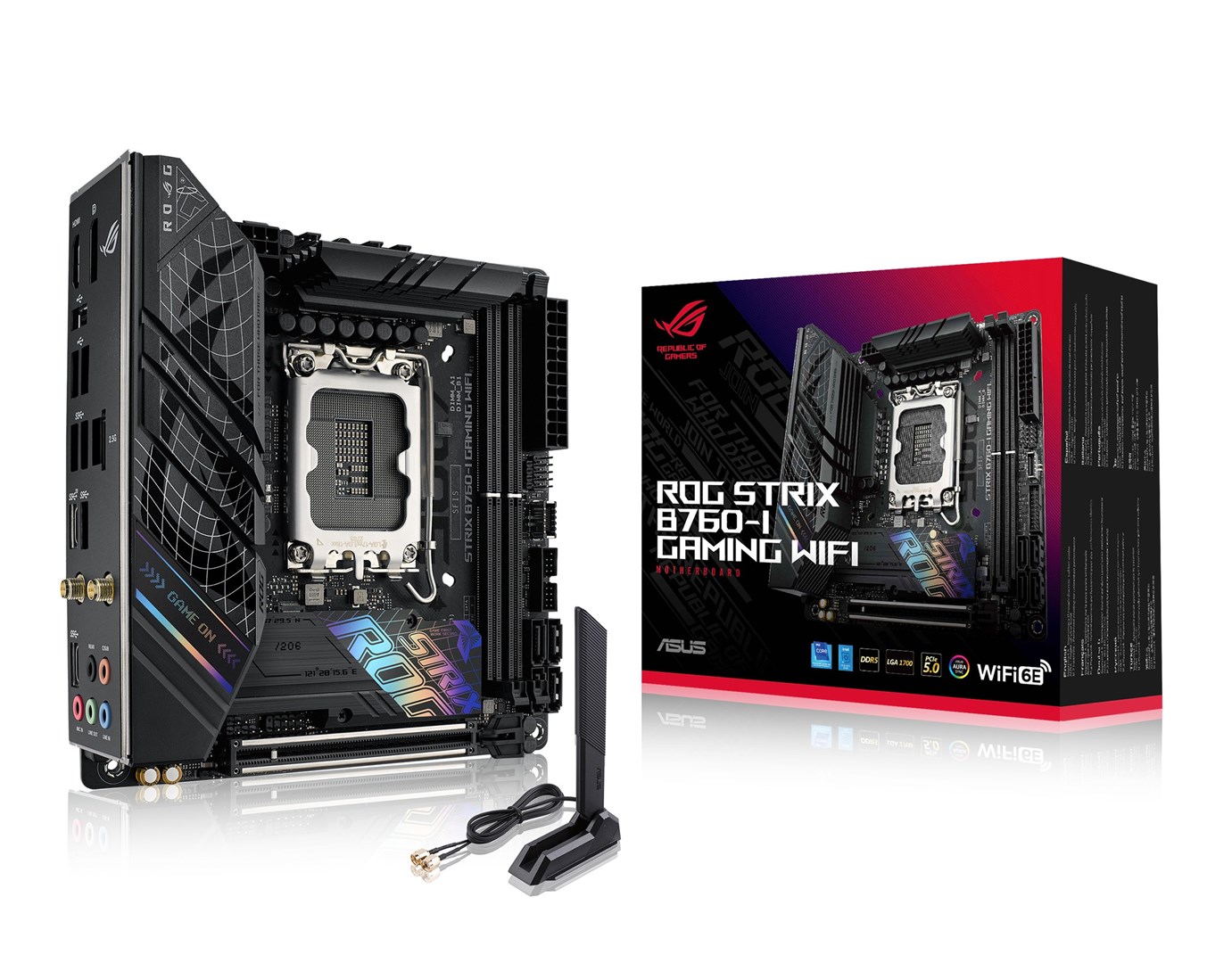 ASUS ROG STRIX B760-I GAMING WIFI Intel B760 LGA 1700 mini ITX ASUS ROG STRIX B760-I GAMING WIFI Intel B760 LGA 1700 mini ITX