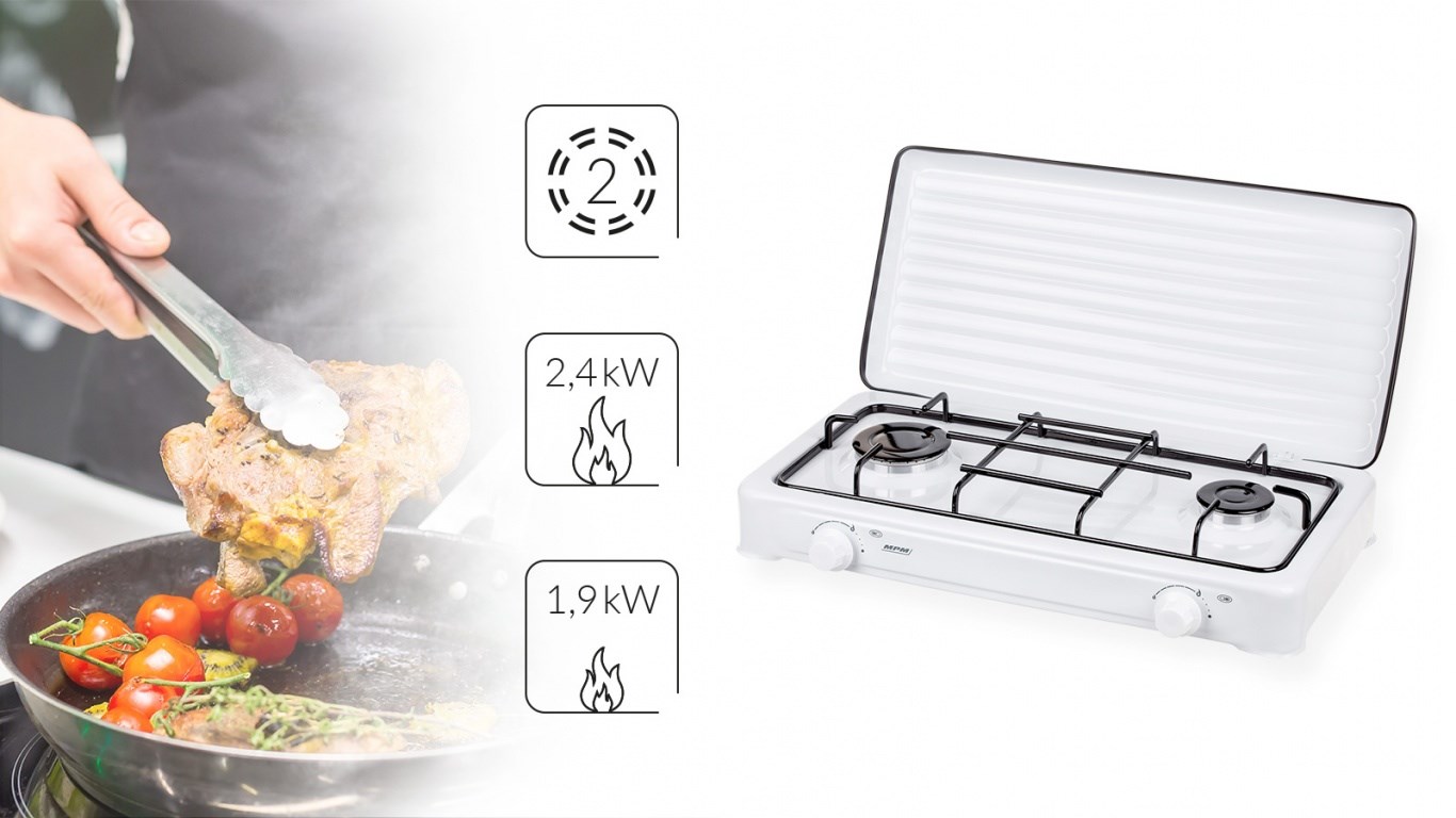 Smile KN-02/1K 2-burner gas cooker Smile KN-02/1K 2-burner gas cooker