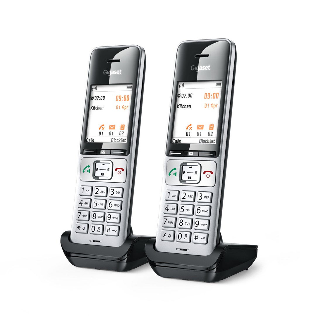 Gigaset COMFORT 500HX duo Analog/DECT telephone Caller ID Black, Silver Gigaset COMFORT 500HX duo Analog/DECT telephone Caller ID Black, Silver