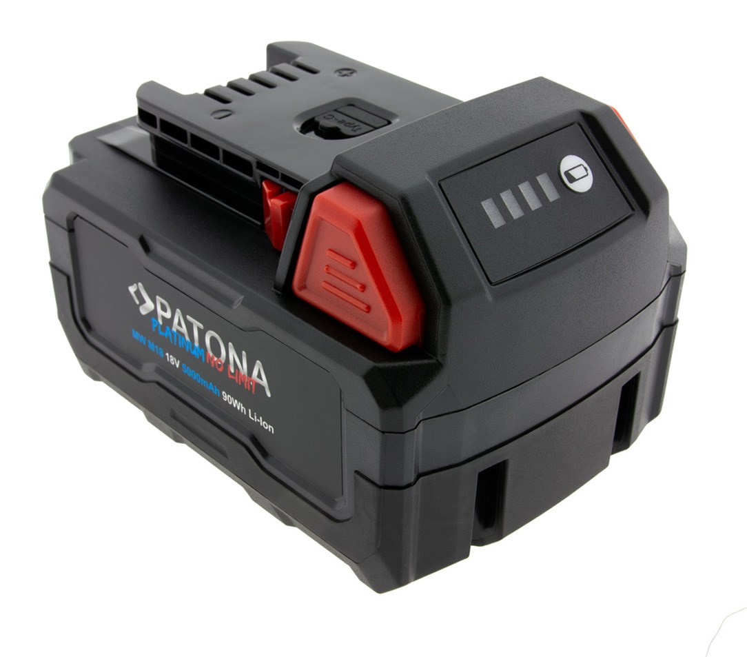 PATONA Platinum 18V Battery for Milwaukee M18 with USB-C port PD45W Black PATONA Platinum 18V Battery for Milwaukee M18 with USB-C port PD45W Black