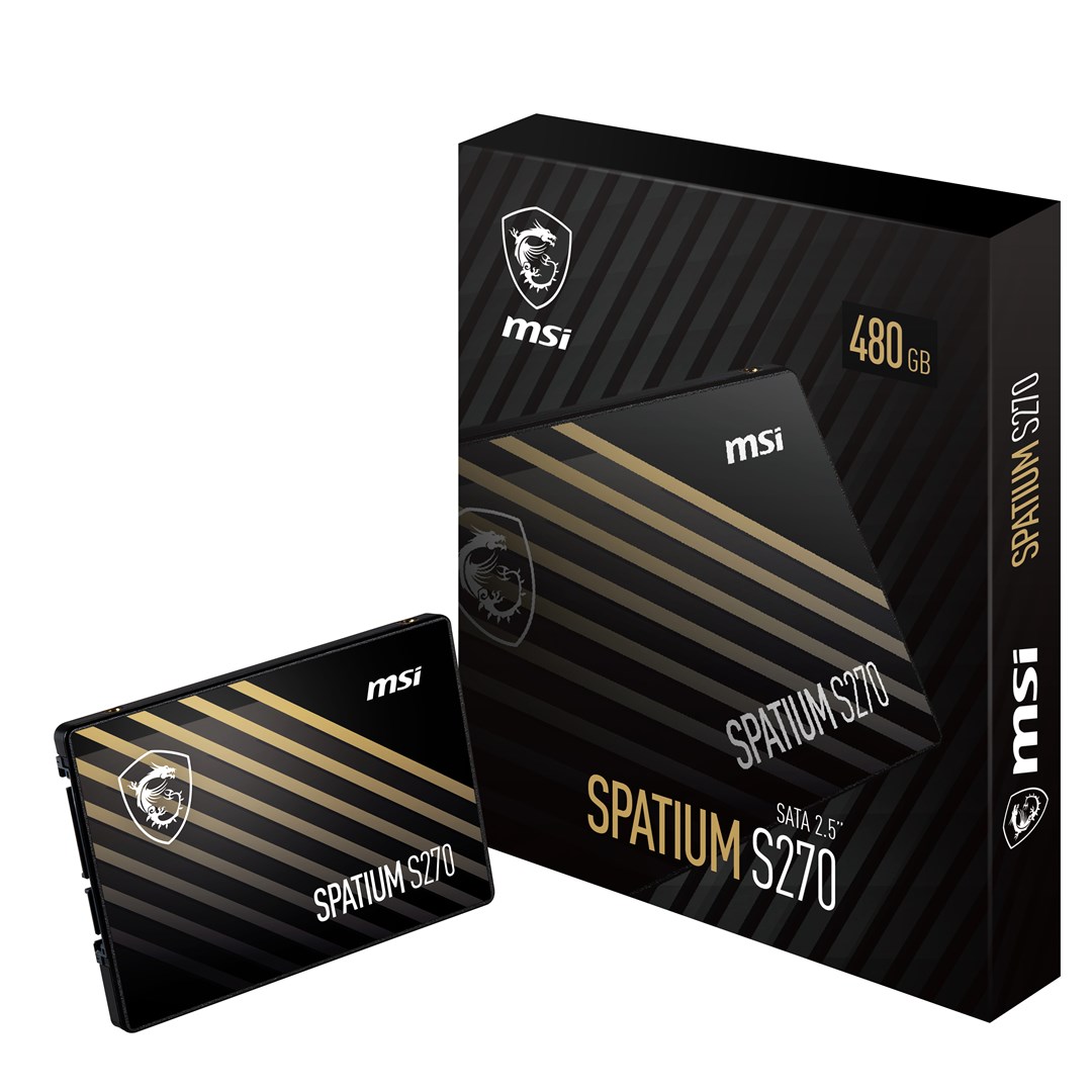 MSI Spatium S270 SATA 2.5 480GB 2.5" Serial ATA III 3D NAND MSI Spatium S270 SATA 2.5 480GB 2.5" Serial ATA III 3D NAND