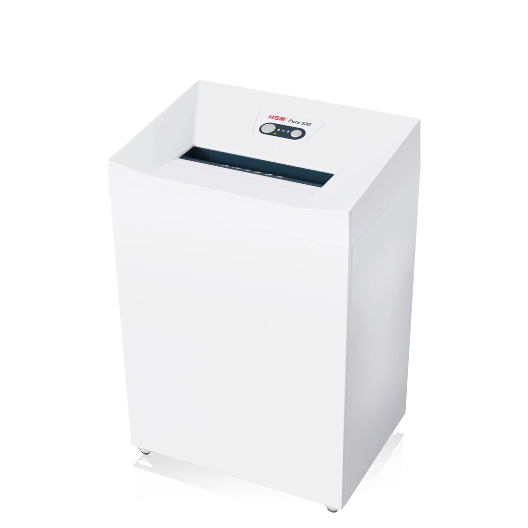 HSM Pure 530 paper shredder Particle-cut shredding 55 dB 30 cm White HSM Pure 530 paper shredder Particle-cut shredding 55 dB 30 cm White