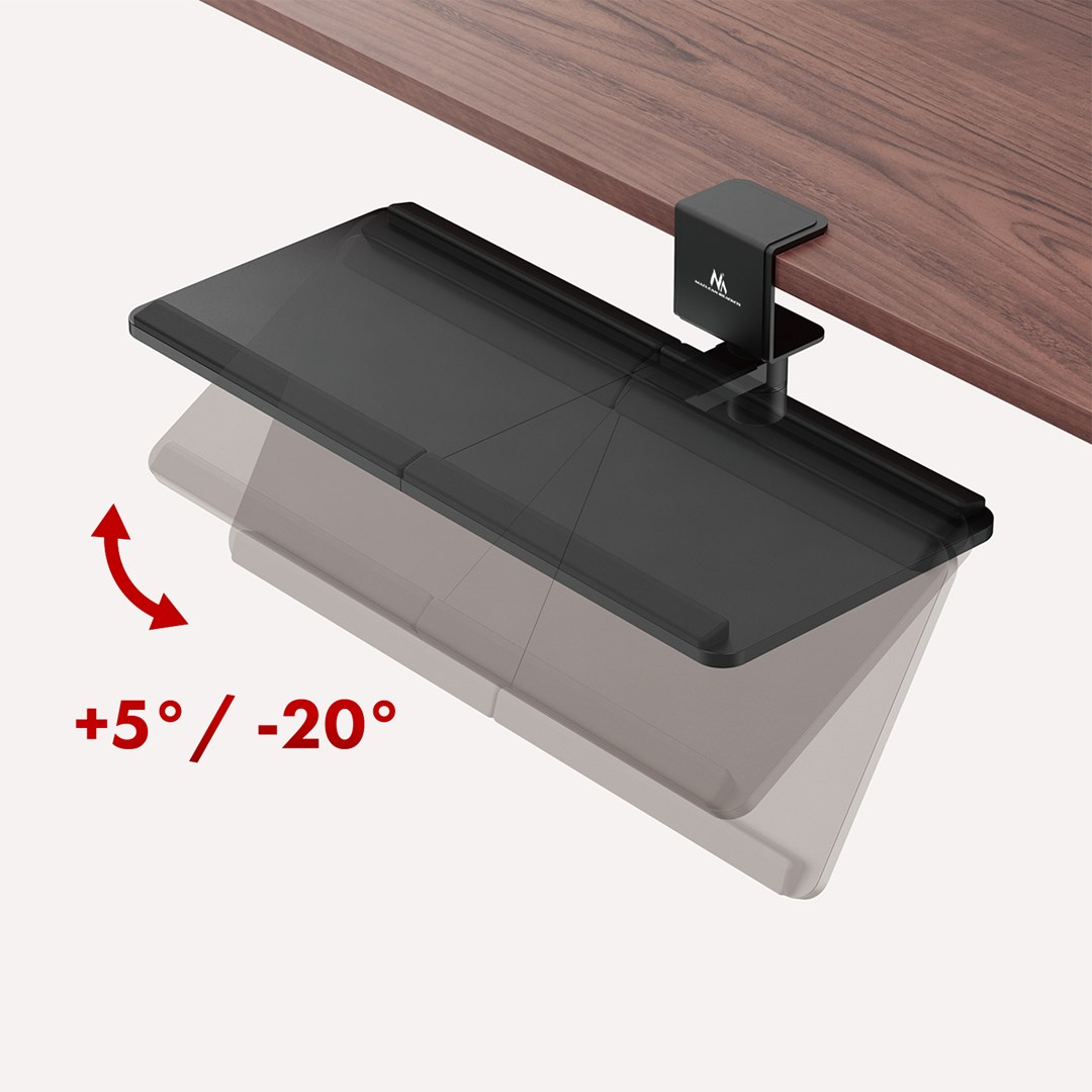 Maclean under-desk keyboard holder, max. load 5kg, horizontal and vertical reg., black, MC-108 B Maclean under-desk keyboard holder, max. load 5kg, horizontal and vertical reg., black, MC-108 B