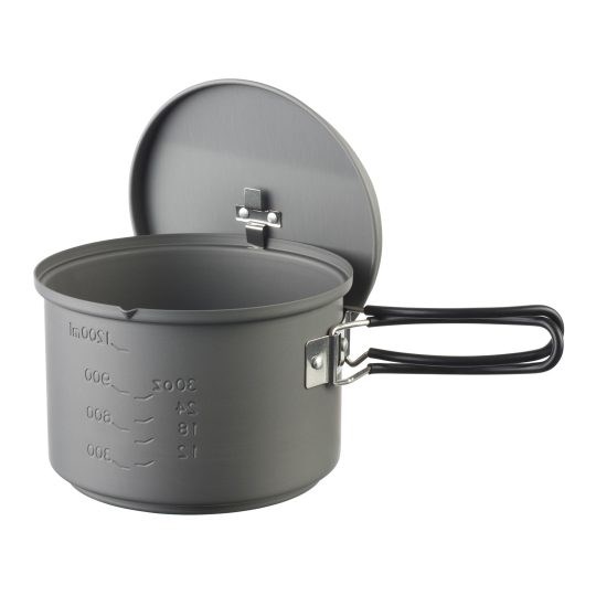 ESBIT Cookset with alcohol burner Pot 1.5 L Aluminium, Black ESBIT Cookset with alcohol burner Pot 1.5 L Aluminium, Black