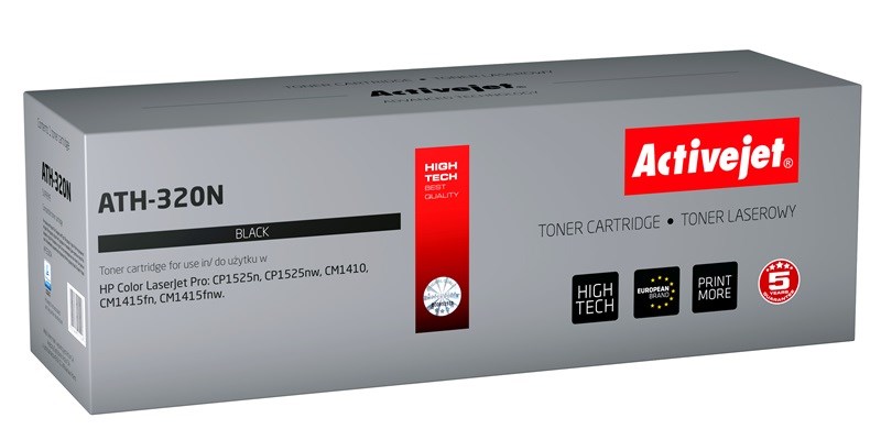 Activejet ATH-320N Toner (replacement for HP 128A CE320A; Supreme; 2000 pages; black) Activejet ATH-320N Toner (replacement for HP 128A CE320A; Supreme; 2000 pages; black)