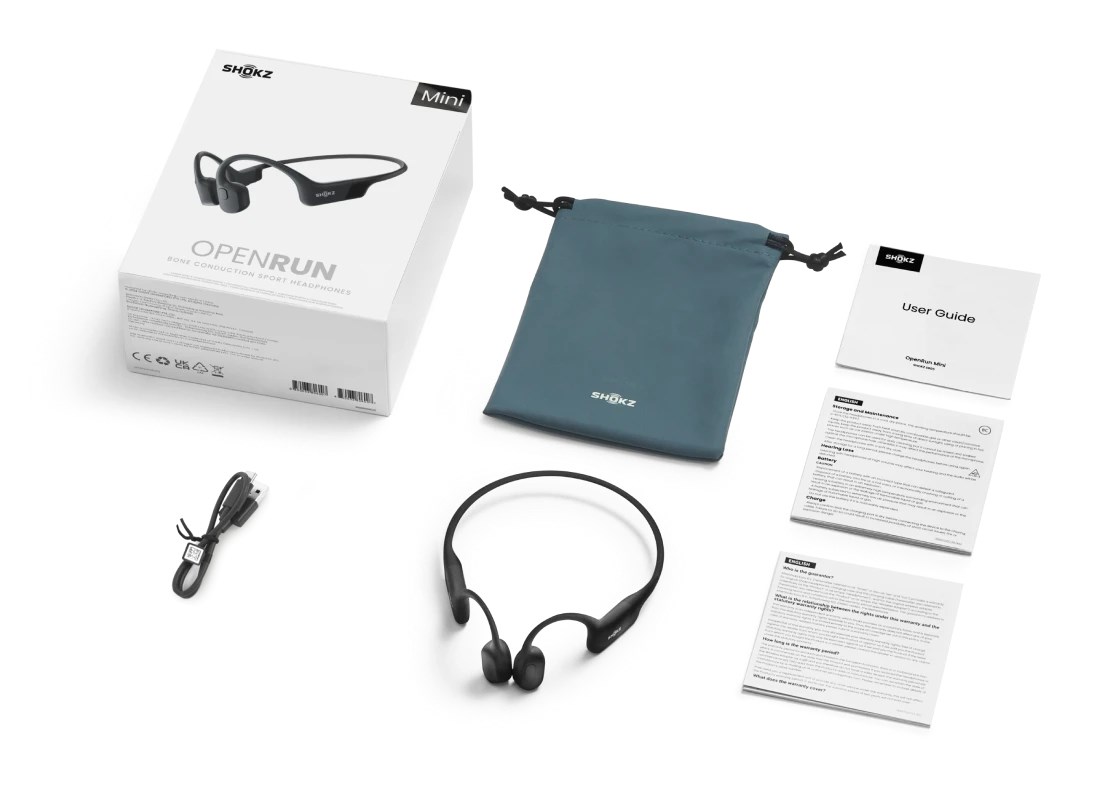 SHOKZ Openrun Mini Headset Wireless Neck-band Sports Bluetooth Black SHOKZ Openrun Mini Headset Wireless Neck-band Sports Bluetooth Black