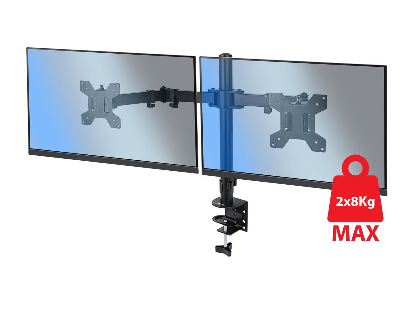 Esperanza ERW018 Desk mount for two monitors 10-27'' up to 8kg Esperanza ERW018 Desk mount for two monitors 10-27'' up to 8kg
