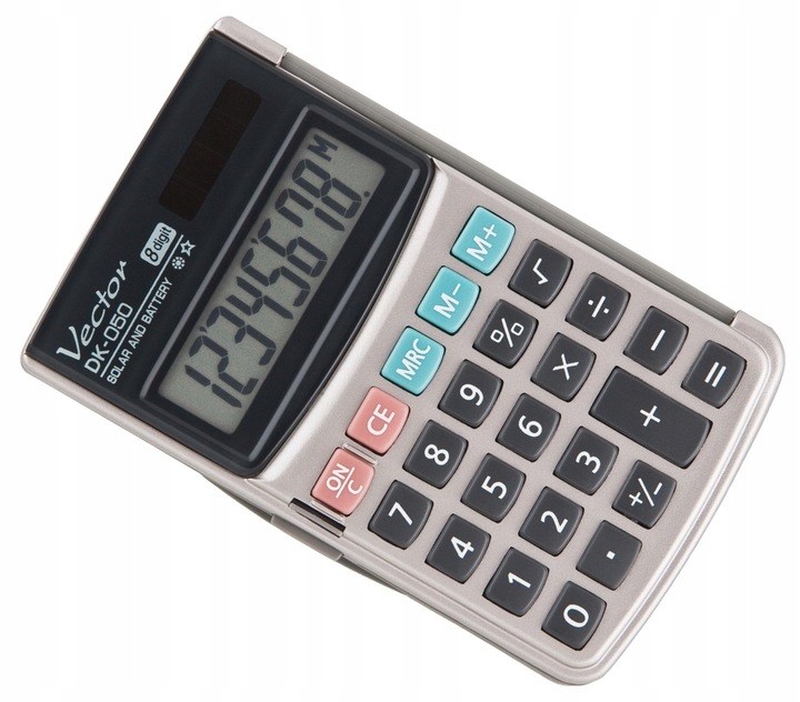 Vector DK-050 Pocket Calculator, Grey Vector DK-050 Pocket Calculator, Grey