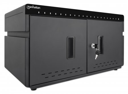 Manhattan iPad to 11" 20-bay Charging Cabinet Desktop via USB-C, Also other tablets and smartphones (with device to USB-C cable), Bays 264x22x235mm, Device charging cables not included (suggest USB-C cable code 356213), Cart, Lockable, EU/UK power co Manhattan iPad to 11" 20-bay Charging Cabinet Desktop via USB-C, Also other tablets and smartphones (with device to USB-C cable), Bays 264x22x235mm, Device charging cables not included (suggest USB-C cable code 356213), Cart, Lockable, EU/UK power co