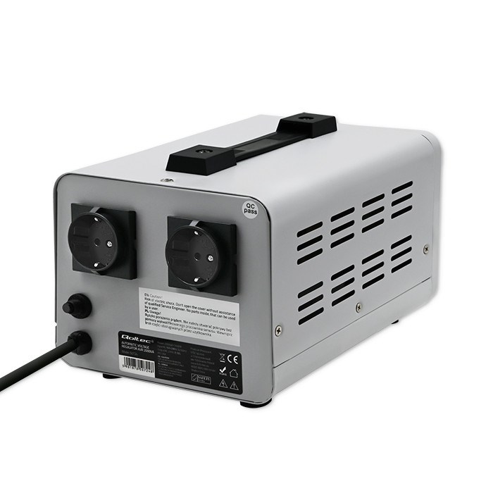 Qoltec 50724 Automatic Voltage Stabilizer AVR 2000VA Qoltec 50724 Automatic Voltage Stabilizer AVR 2000VA