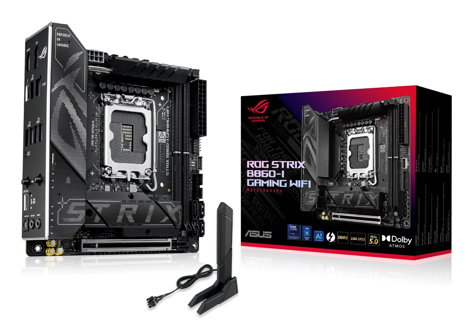 ASUS ROG STRIX B860-I GAMING WIFI Intel B860 LGA 1851 (Socket V1) mini ITX ASUS ROG STRIX B860-I GAMING WIFI Intel B860 LGA 1851 (Socket V1) mini ITX