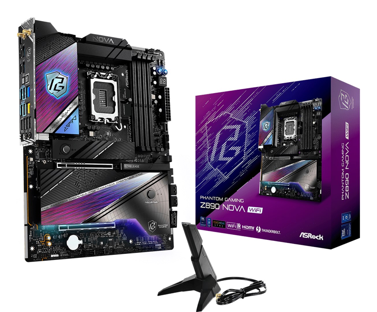 Asrock Phantom Gaming Z890 Nova WiFi Intel Z890 LGA 1851 (Socket V1) ATX Asrock Phantom Gaming Z890 Nova WiFi Intel Z890 LGA 1851 (Socket V1) ATX