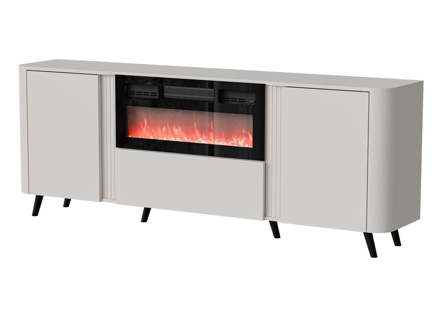 Cama Volare chest of drawers 200 x 39 x 75 cm cashmere + fireplace Cama Volare chest of drawers 200 x 39 x 75 cm cashmere + fireplace