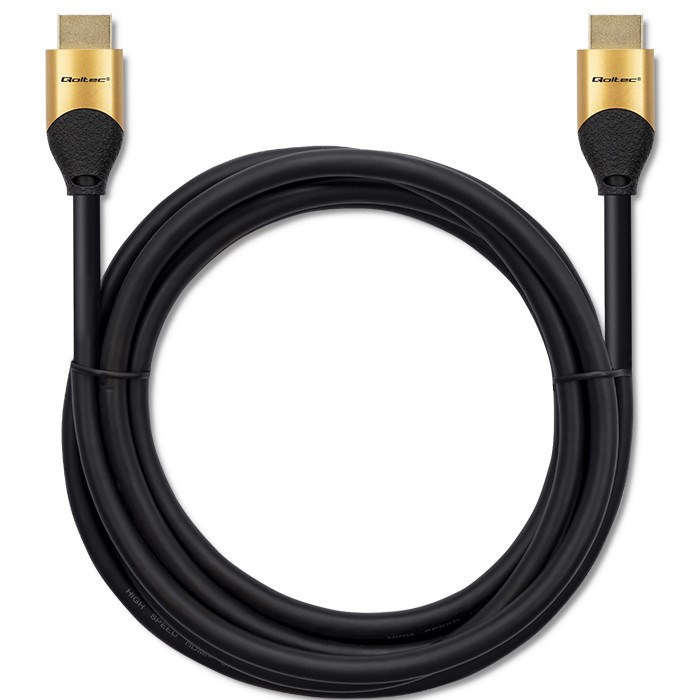 Qoltec 50355 HDMI v2.1 Cable Ultra high speed 8K | 60Hz | 28AWG | GOLD | 2m Qoltec 50355 HDMI v2.1 Cable Ultra high speed 8K | 60Hz | 28AWG | GOLD | 2m