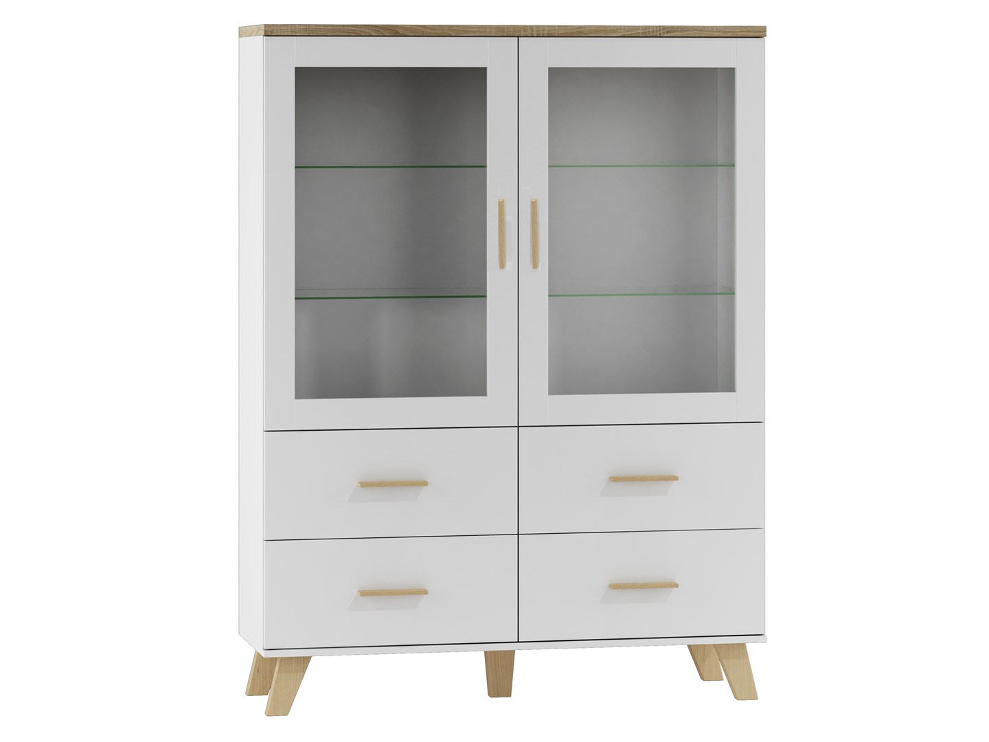 Cama display cabinet LOTTA 2D4D white + sonoma oak Cama display cabinet LOTTA 2D4D white + sonoma oak