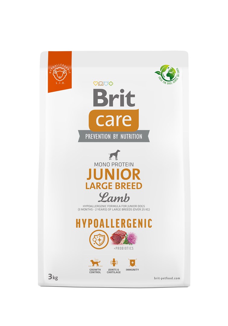 BRIT Care Hypoallergenic Junior Large Breed Lamb - dry dog food - 3 kg BRIT Care Hypoallergenic Junior Large Breed Lamb - dry dog food - 3 kg