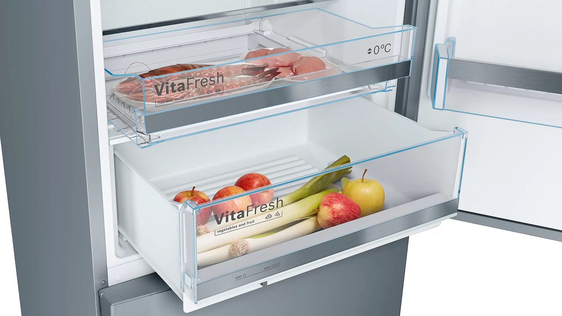 Bosch Serie 6 KGE49AICA fridge-freezer Freestanding 419 L C Stainless steel Bosch Serie 6 KGE49AICA fridge-freezer Freestanding 419 L C Stainless steel