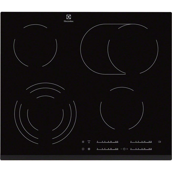 Electrolux EHF6547FXK hob Black Built-in 4 zone(s) Electrolux EHF6547FXK hob Black Built-in 4 zone(s)