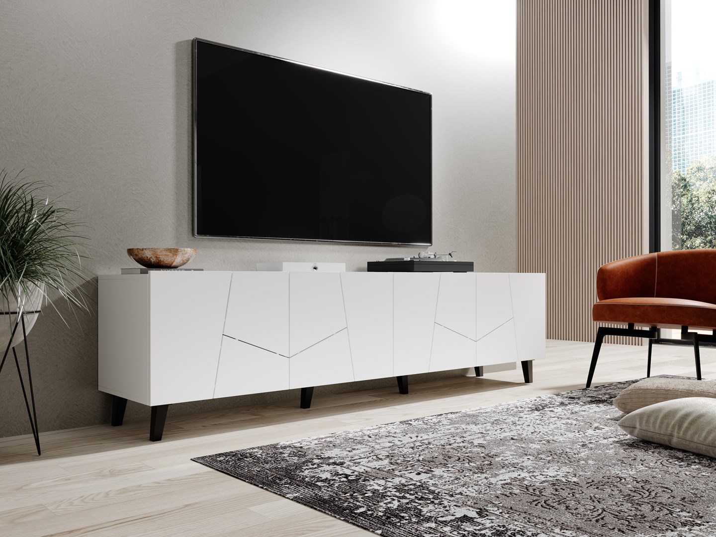 RTV cabinet ETNA 200x42x52 white matt RTV cabinet ETNA 200x42x52 white matt