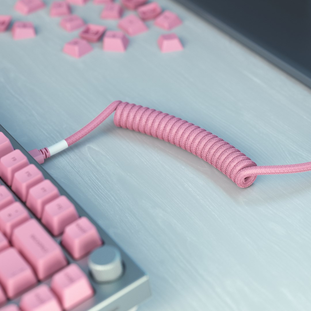Glorious Gaming Glorious GMMK Coiled Cable Pixel Pink Glorious Gaming Glorious GMMK Coiled Cable Pixel Pink