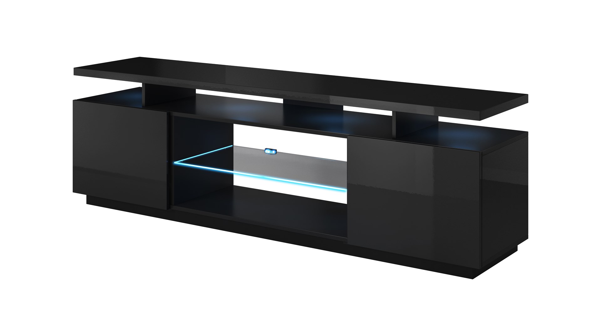RTV cabinet EVA 180x40x56 black glossy RTV cabinet EVA 180x40x56 black glossy