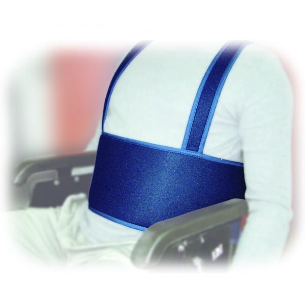 Secuback wheelchair stabiliser belt with abdominal attachment (type 2) Secuback wheelchair stabiliser belt with abdominal attachment (type 2)
