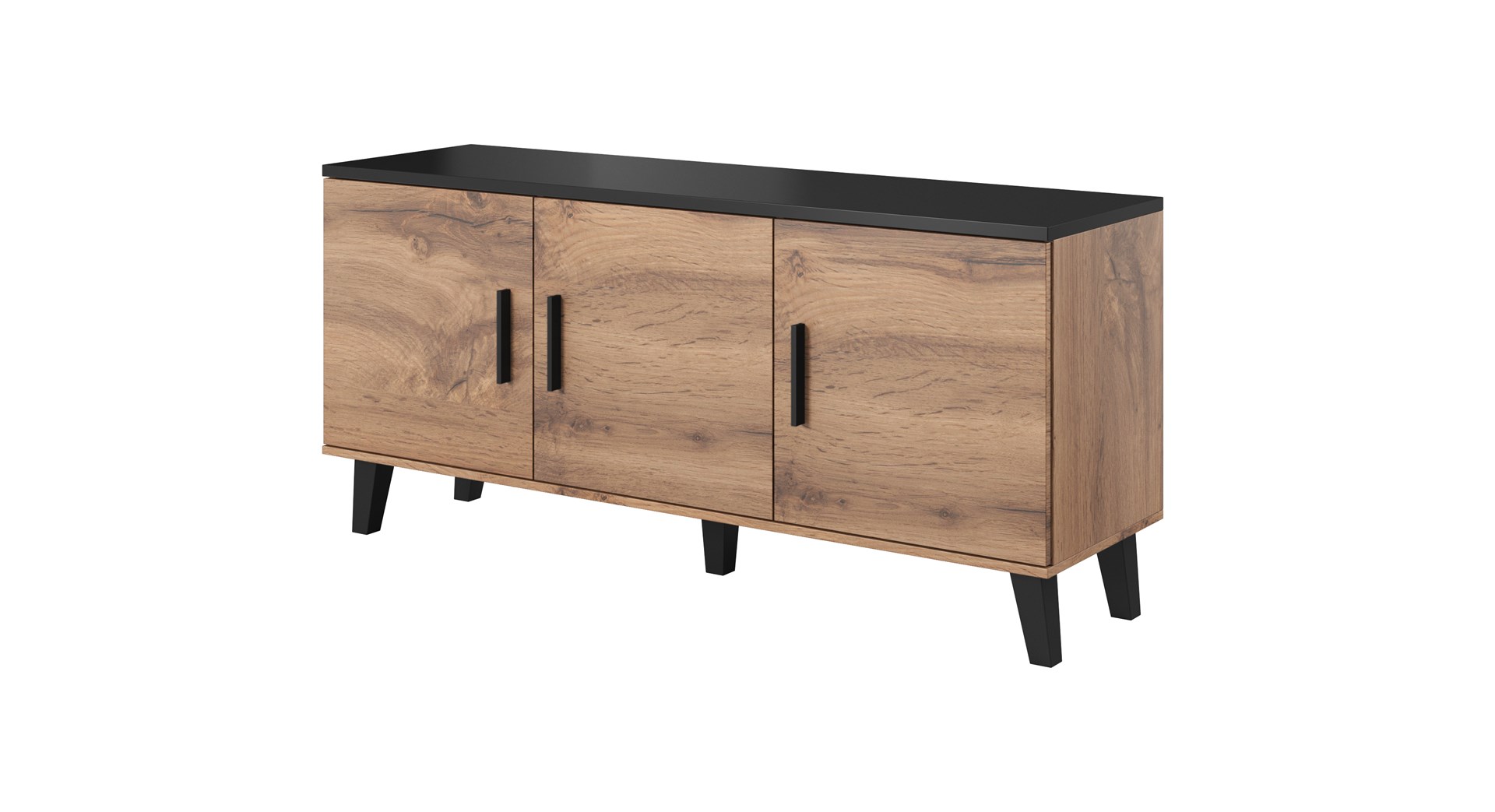 Cama sideboard LOTTA 150 3D wotan oak + mat black Cama sideboard LOTTA 150 3D wotan oak + mat black