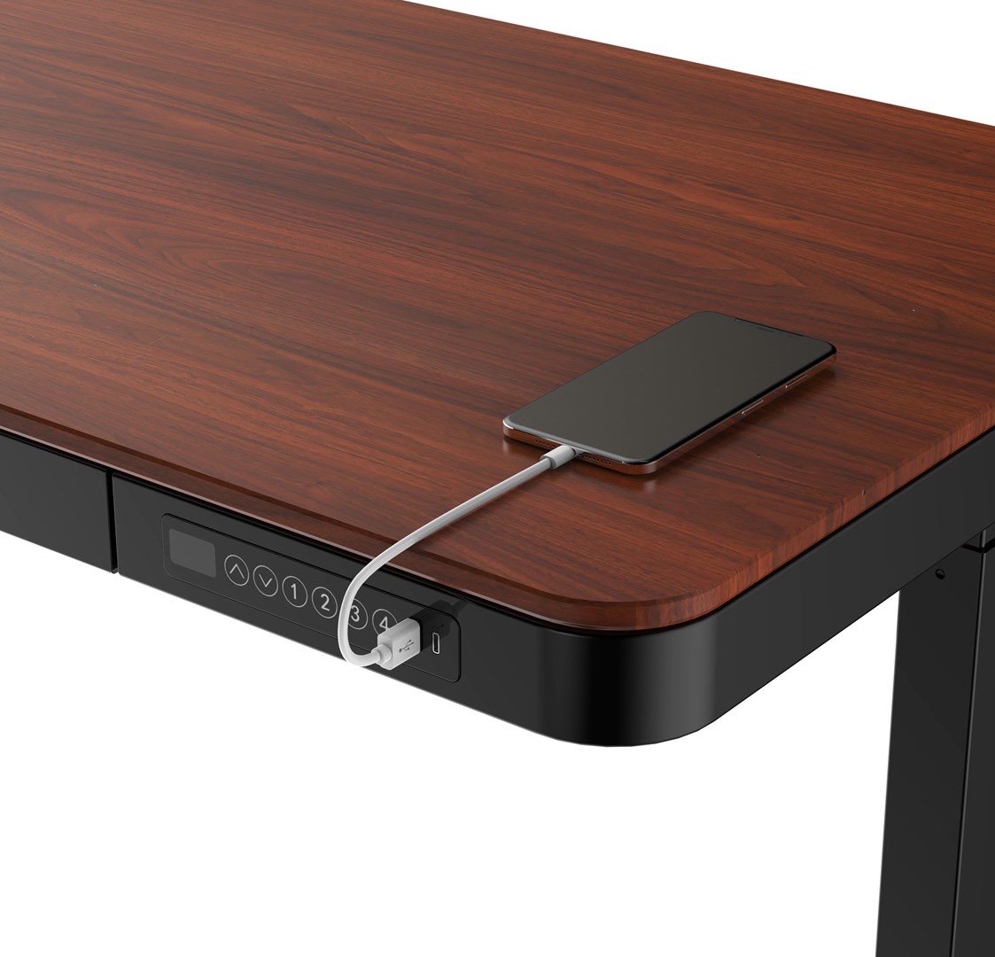 Tuckano Electric height adjustable desk ET119W-C Black/Walnut Tuckano Electric height adjustable desk ET119W-C Black/Walnut