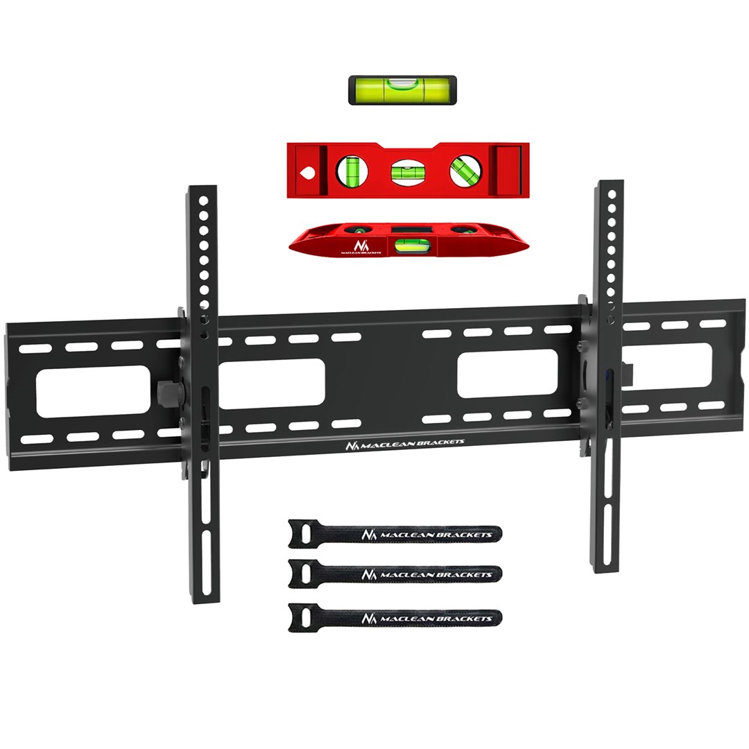 Maclean MC-422 TV Wall Mount Heavy Duty 43"-100" max VESA 800x400 120kg Tilting +/-15° Bracket Holder Hanger with Spirit Level Accessories Maclean MC-422 TV Wall Mount Heavy Duty 43"-100" max VESA 800x400 120kg Tilting +/-15° Bracket Holder Hanger with Spirit Level Accessories