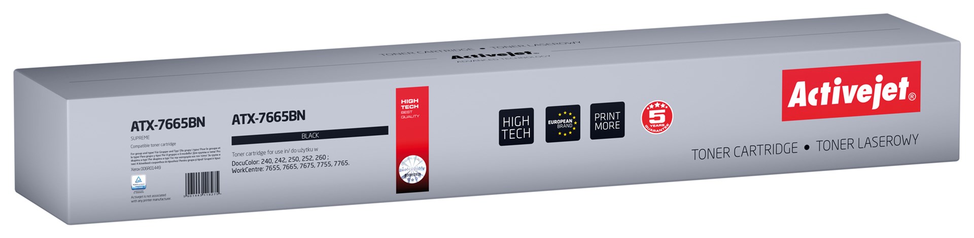 Activejet ATX-7665BN Toner (replacement for Xerox 006R01449; Supreme; 30000 pages; black) Activejet ATX-7665BN Toner (replacement for Xerox 006R01449; Supreme; 30000 pages; black)