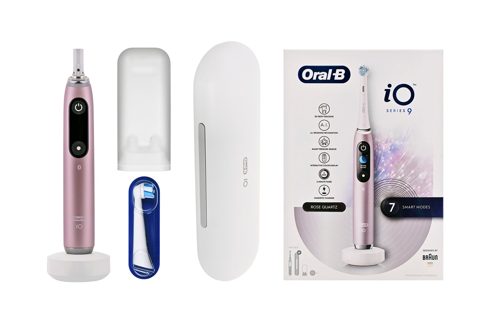 Braun iO Series 9 Rose Quartz electric toothbrush Braun iO Series 9 Rose Quartz electric toothbrush
