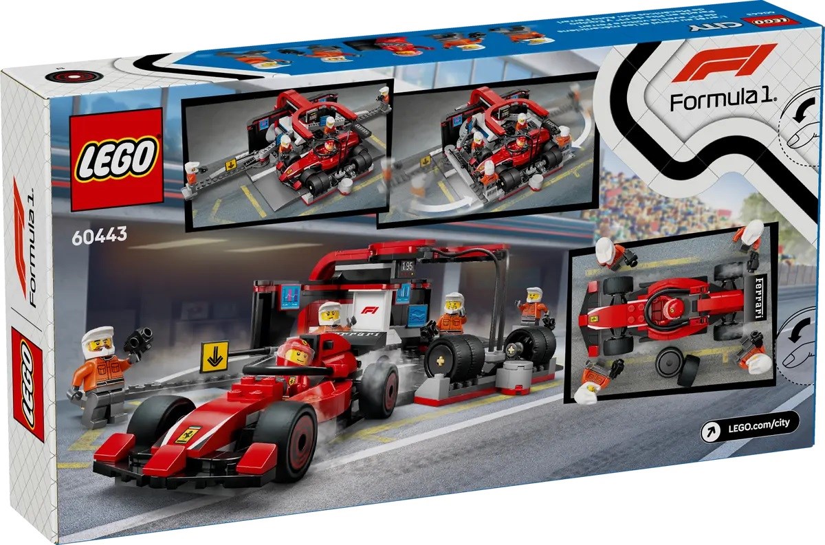 LEGO CITY 60443 F1 - Pit Stop & Pit Crew with Ferrari Car LEGO CITY 60443 F1 - Pit Stop & Pit Crew with Ferrari Car