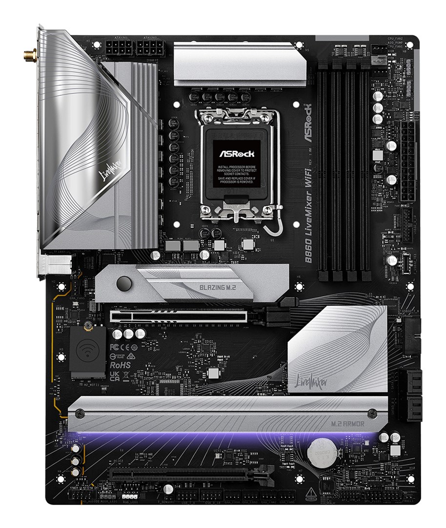Asrock B860 LiveMixer WiFi Intel B860 LGA 1851 (Socket V1) ATX Asrock B860 LiveMixer WiFi Intel B860 LGA 1851 (Socket V1) ATX