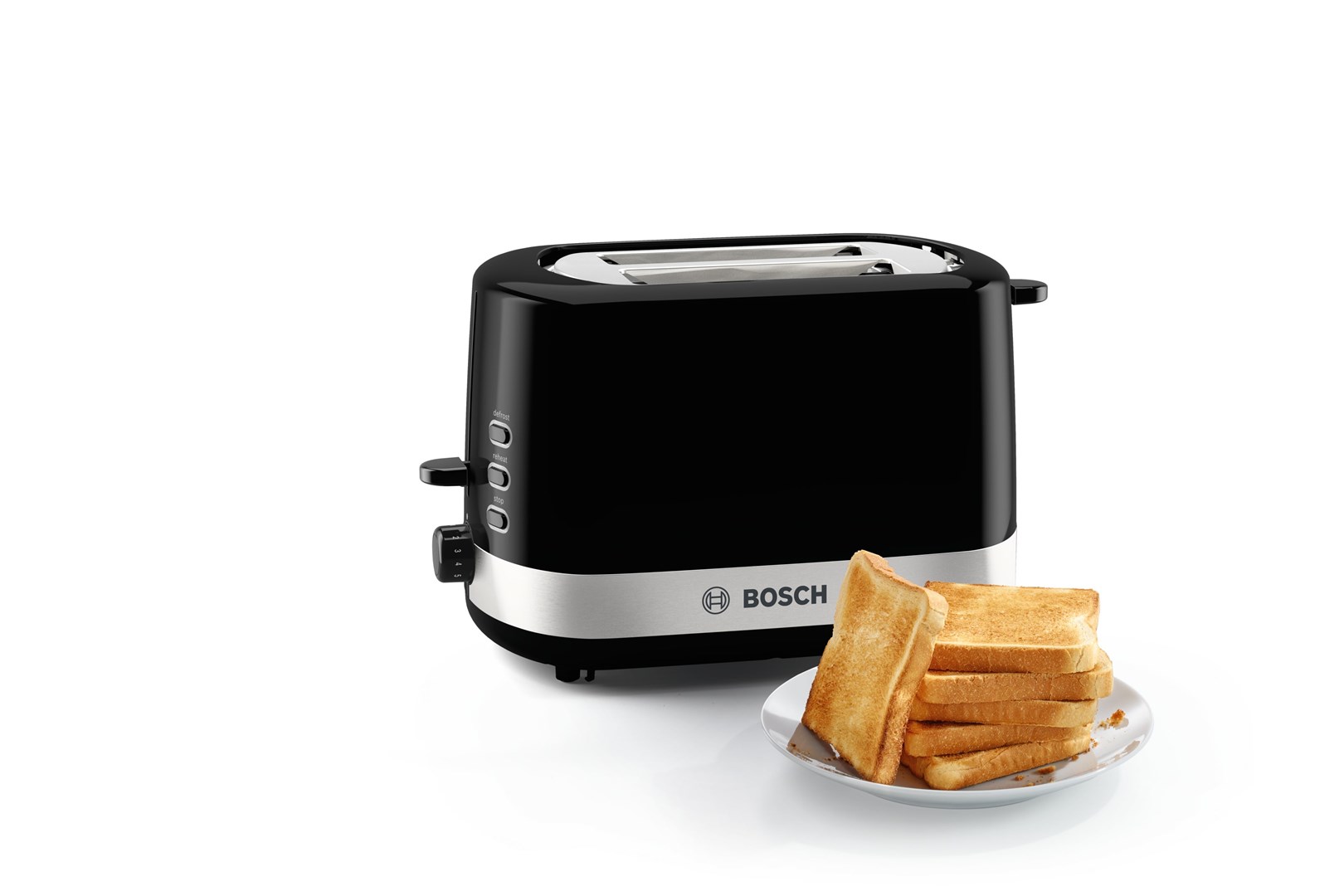 Bosch TAT6A513 toaster 2 slice(s) 800 W Black, Stainless steel Bosch TAT6A513 toaster 2 slice(s) 800 W Black, Stainless steel