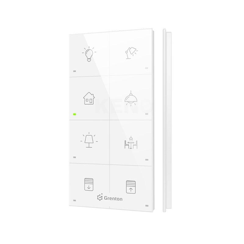GRENTON TOUCH PANEL GRENTON / 8 TOUCH AREAS / TF-BUS / WHITE GLASS FRONT GRENTON TOUCH PANEL GRENTON / 8 TOUCH AREAS / TF-BUS / WHITE GLASS FRONT