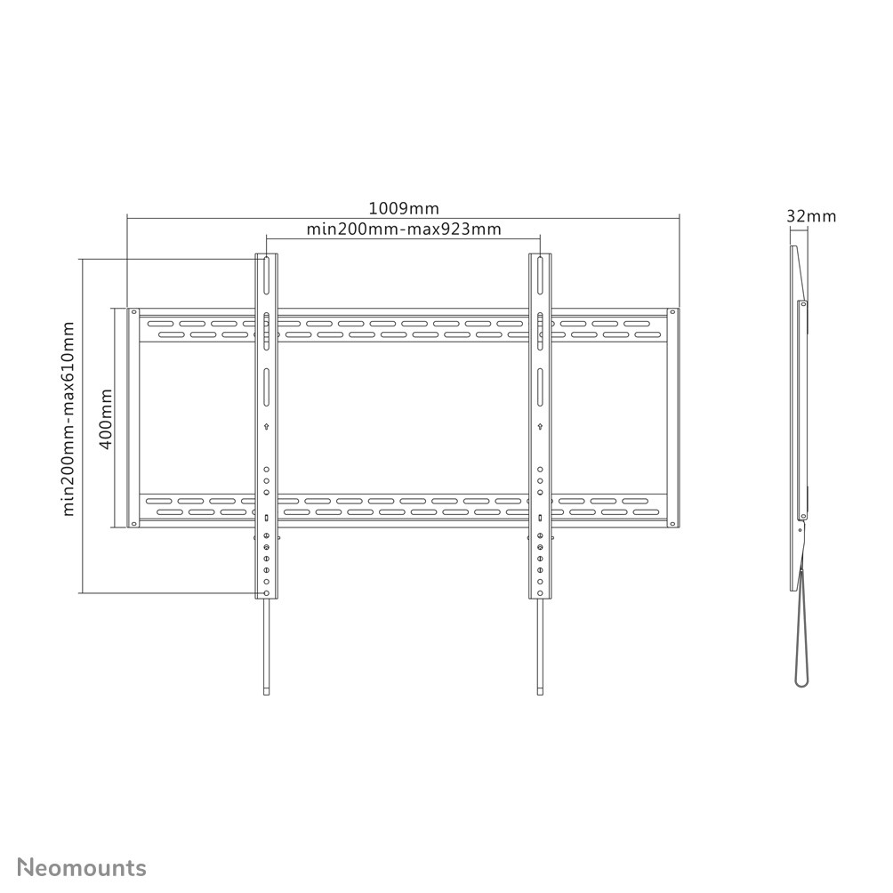 Neomounts LFD-W1000 beslag - fikseret Neomounts LFD-W1000 beslag - fikseret