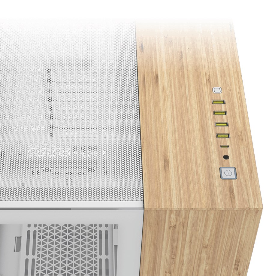 Corsair CC-9011284-WW computer case Midi Tower Bamboo, White Corsair CC-9011284-WW computer case Midi Tower Bamboo, White