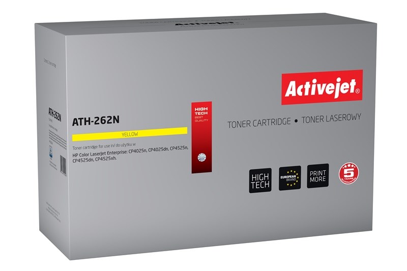 Activejet ATH-262N toner (replacement for HP CE262A; Supreme; 11000 pages; yellow) Activejet ATH-262N toner (replacement for HP CE262A; Supreme; 11000 pages; yellow)