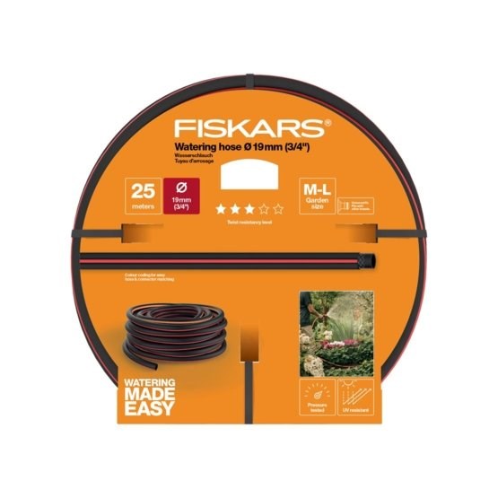 Fiskars 1027100 garden hose 25 m Above ground Black, Orange Fiskars 1027100 garden hose 25 m Above ground Black, Orange