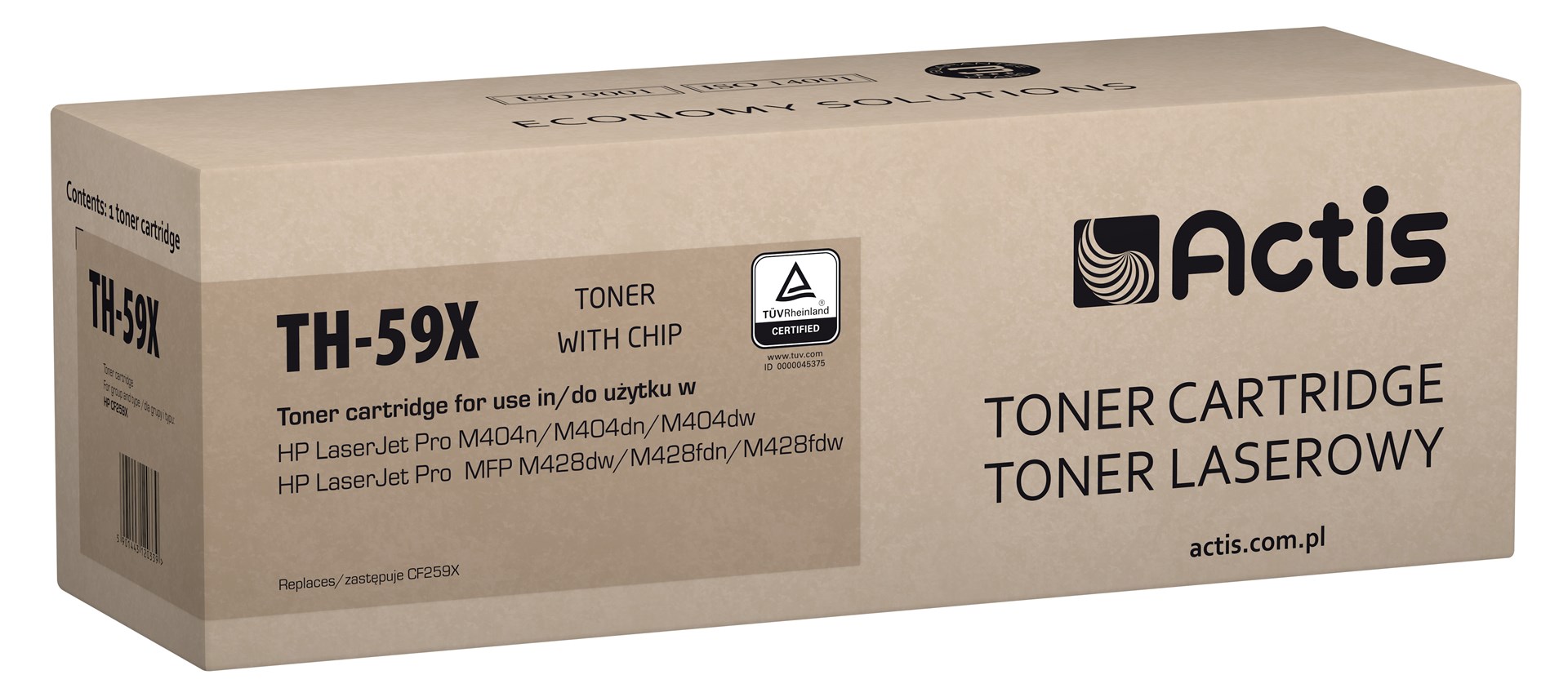 Actis TH-59X Toner (replacement for HP CF259X; Supreme; 10000 pages; black). With a chip. We recommend disabling the printer software update, the new update may cause problems with the toner not working properly Actis TH-59X Toner (replacement for HP CF259X; Supreme; 10000 pages; black). With a chip. We recommend disabling the printer software update, the new update may cause problems with the toner not working properly