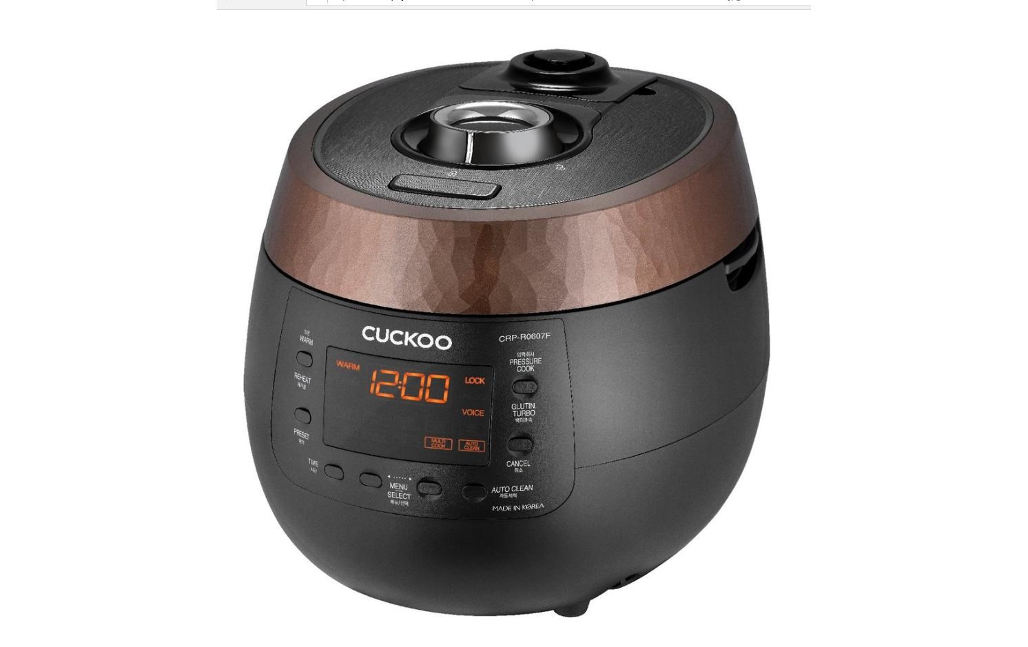 Cuckoo CRP-R0607F rice cooker 1.08 L 890 W Black, Brown Cuckoo CRP-R0607F rice cooker 1.08 L 890 W Black, Brown